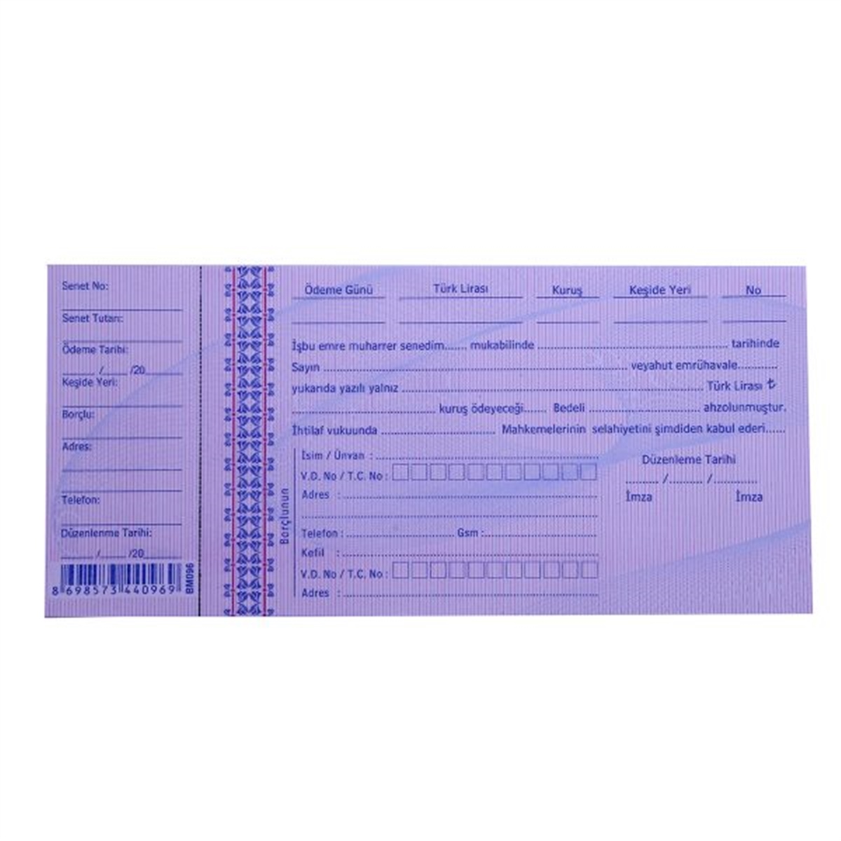 Özkan Bm672 Senet Koçanli Küçük 100 Yaprak Posetli  