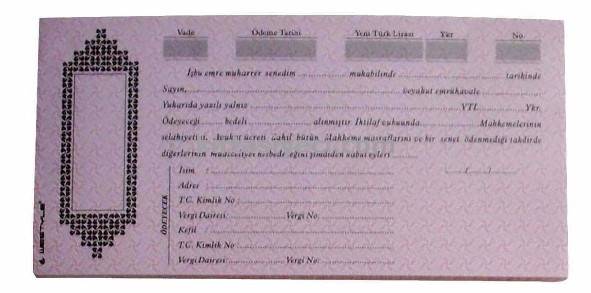 Özkan M0441 Senet Zimbali Büyük 100 Yaprak Posetli 
