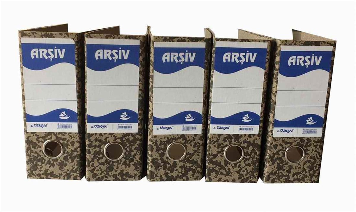 Özkan M0597 Arsiv Karton Klasör Telgraf A5 Genis 5Li     