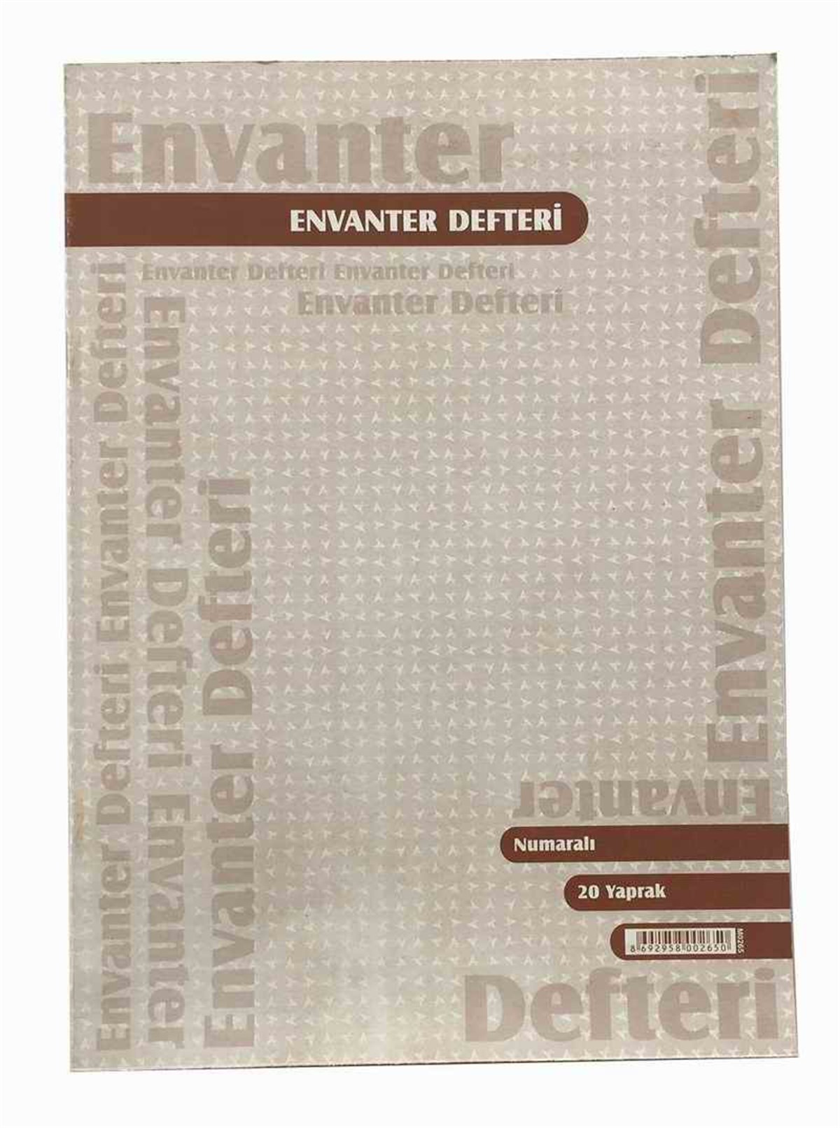 Özkan M0853 Envanter Defteri Numarali 20 Yaprak (1-2-3) 