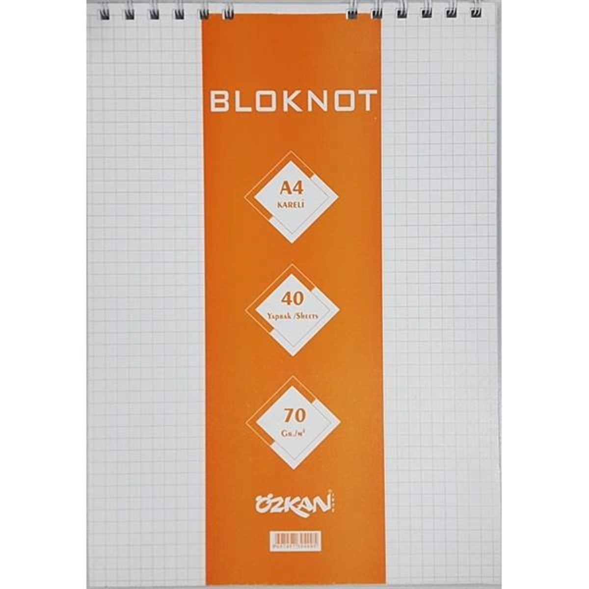 Özkan M1329 A4 Spiralli Bloknot Düz 50 Yaprak 