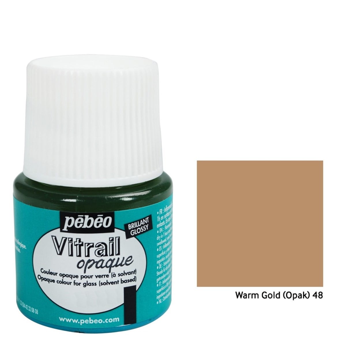 Pebeo 050*48 Cam Boyasi 45Ml Solucan Altın