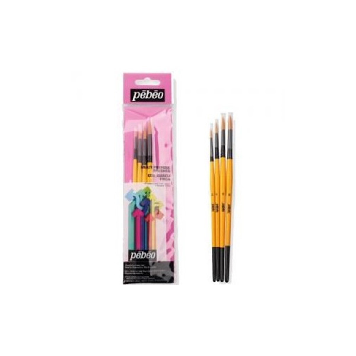 Pebeo Set-2 4Lü Suluboya Firça Seti No:2.4.6.8 