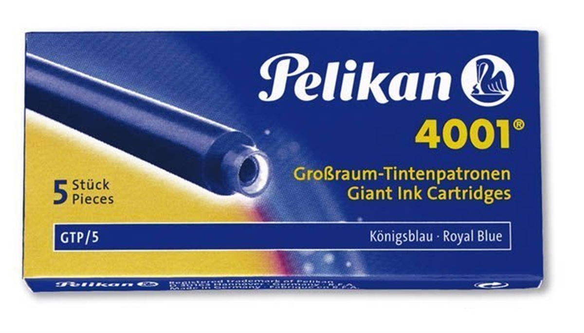 Pelikan 4001 Dolma Kalem Kartusu Dev Royal Mavi 5Li Kutu 