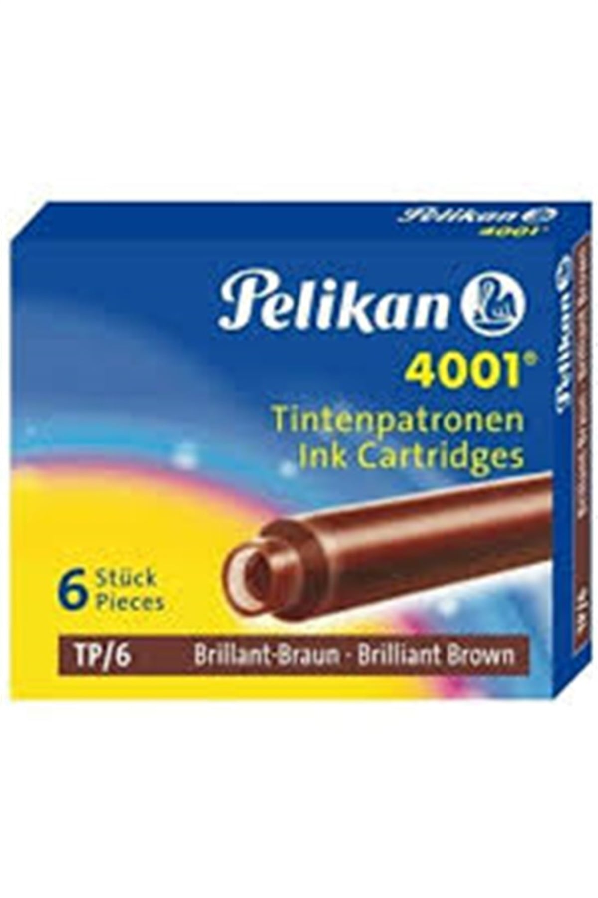 Pelikan 4001 Dolma Kalem Kartusu Küçük Royal Kirmizi 6Li Kutu 