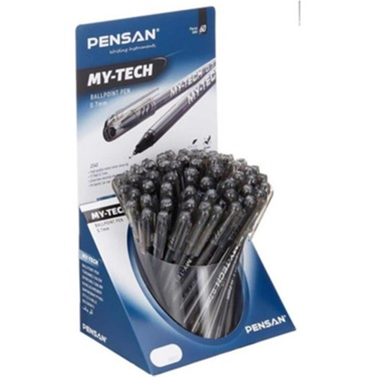 Pensan 2250 My-Tech Tükenmez Kalem Siyah 1.0 Mm 25Li Paket
