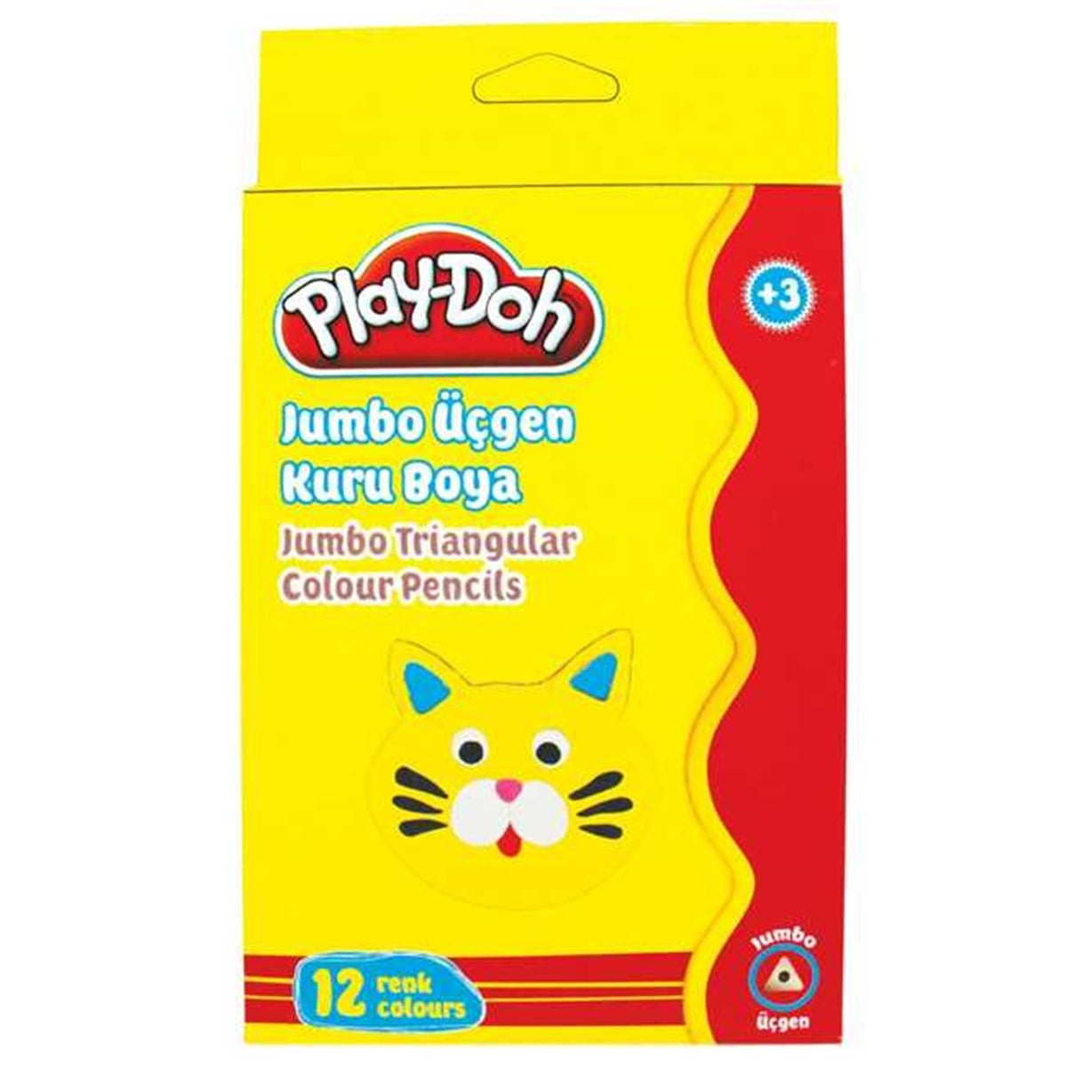 Play-Doh Ku008 Kuruboya Jumbo Üçgen 12 Renk