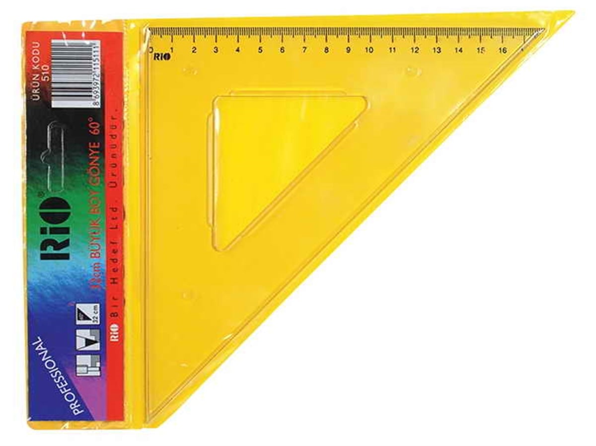 Rio 510 Büyük Boy Gönye 32 Cm  45 Derece 