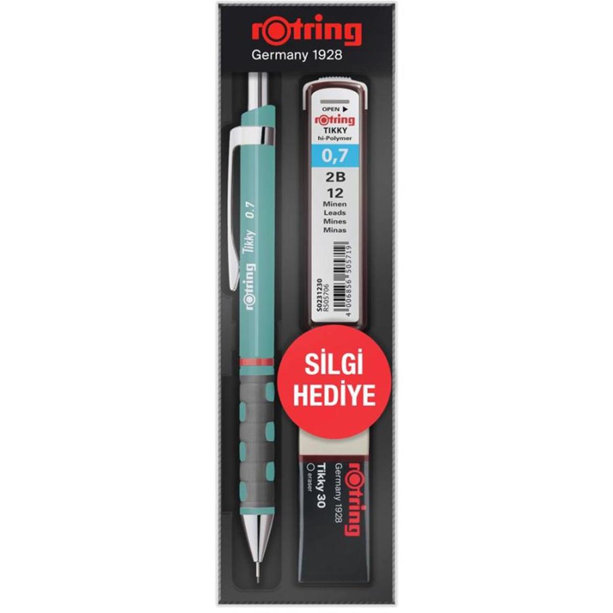 Rotring Okul Seti Tıkky Min Silgi 3 LÜ 0.7 MM Deniz Mavi RO-KK07-07