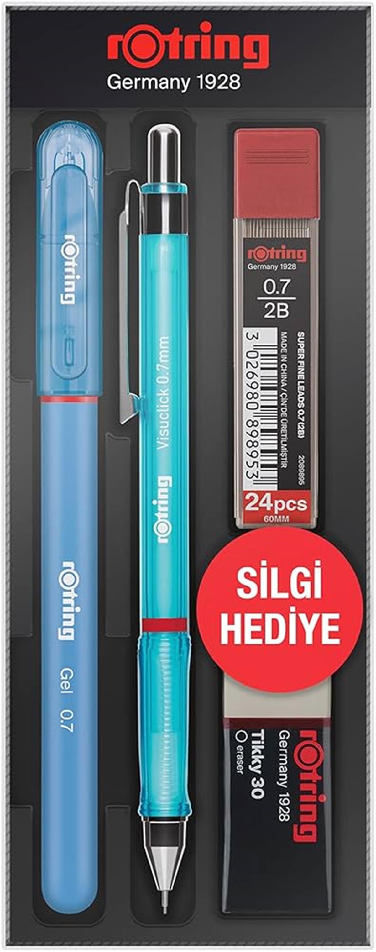 Rotring Okul Seti Visuclick+Jel 0.7 MM Mavi