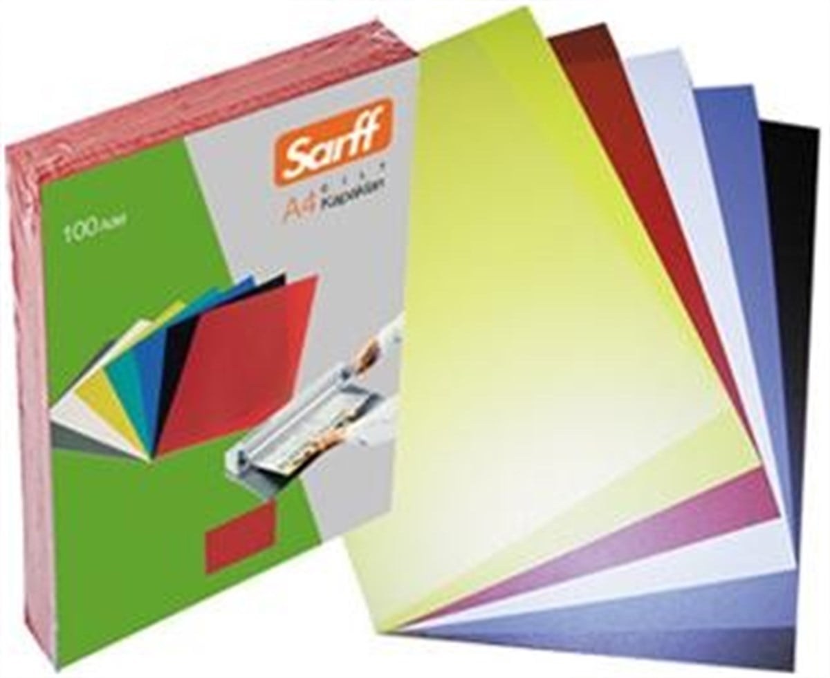 Sarff 15201039 Karton Kapak Desenli Beyaz 100Lü Paket