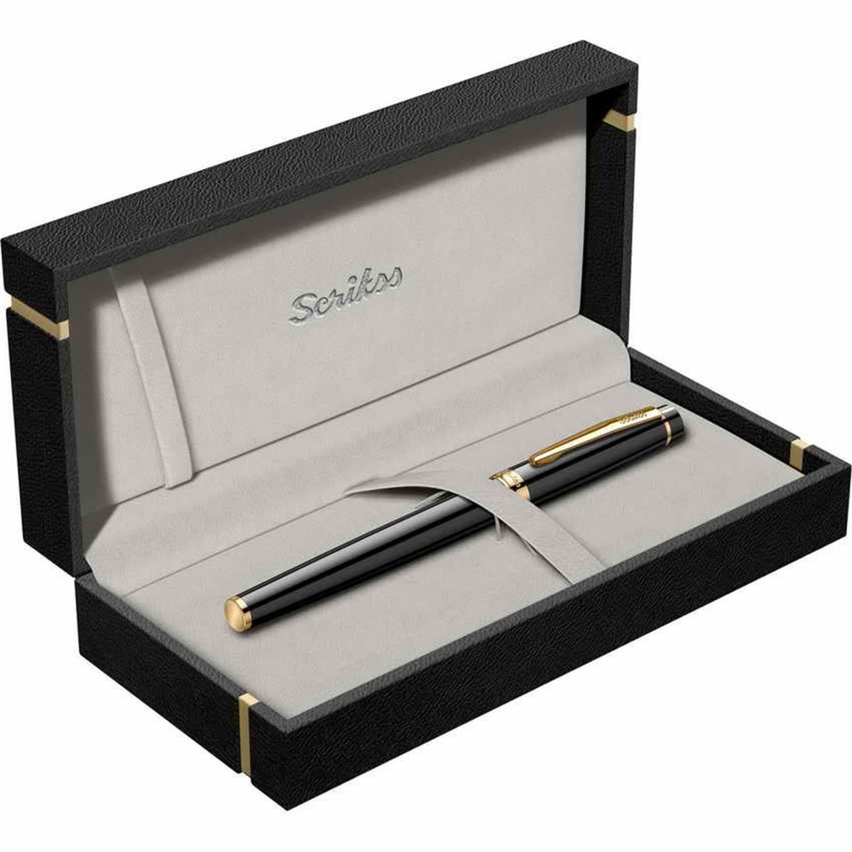 Scrikss 38 Roller Kalem Karbon Gri Lüks Kutuda