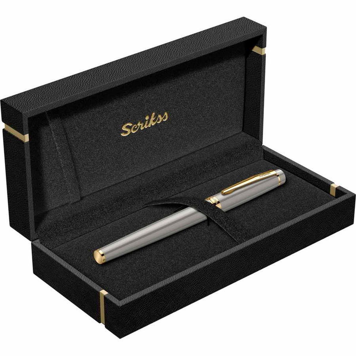 Scrikss 38 Roller Kalem Saten Altin Lüks Kutuda