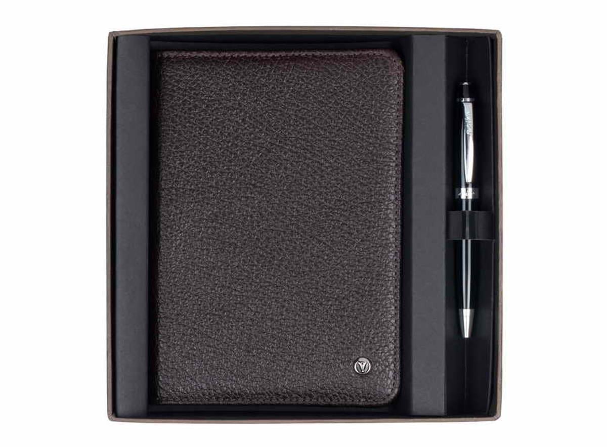 Scrikss Dr 2110-2 Hakiki Deri Toscana Jotter (Notluk) Kahve