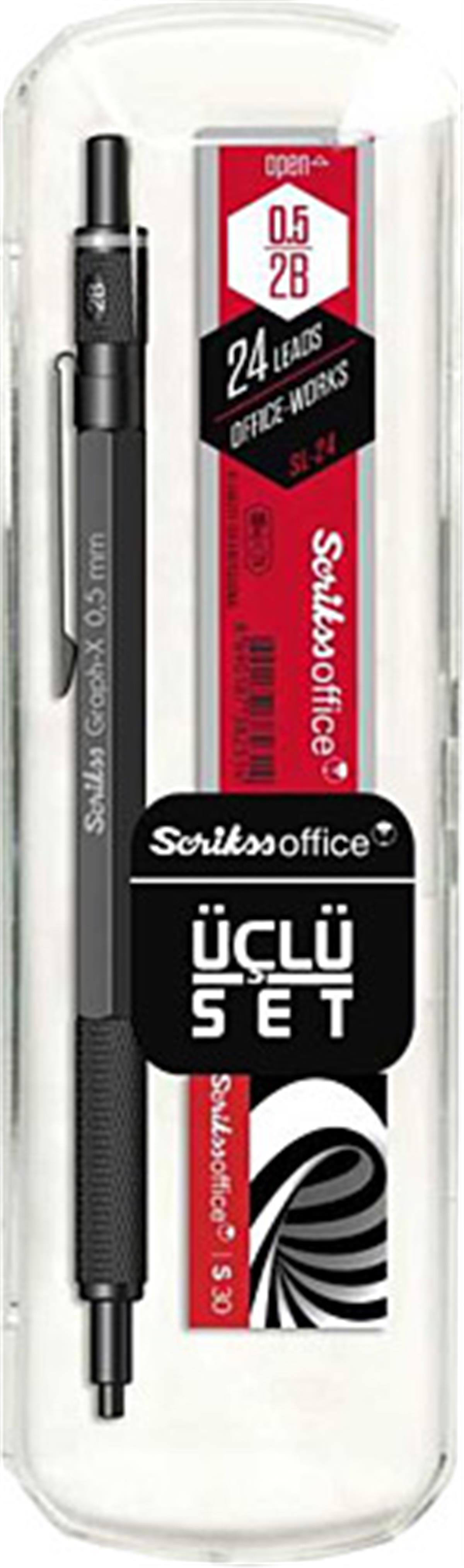 Scrikss Graph-X Metal Versatil 0.5Mm Antras 3 Lü Set