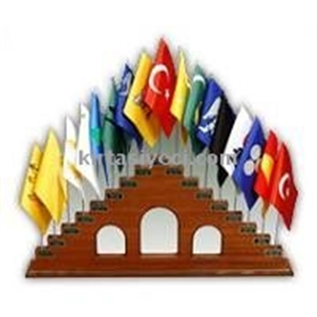 Seçkin 101 Tekli Masa Üstü Bayrak Diregi Krom 35Cm