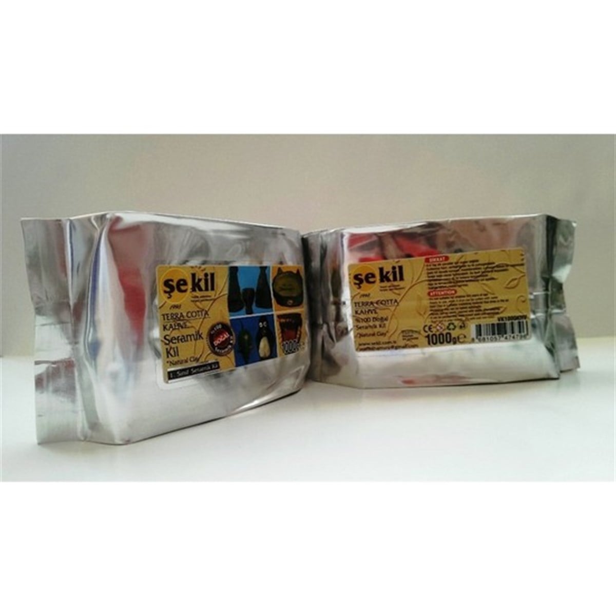 Sekil Sek-006 Vakumlu Kil Hamuru Kahverengi 1000Gr