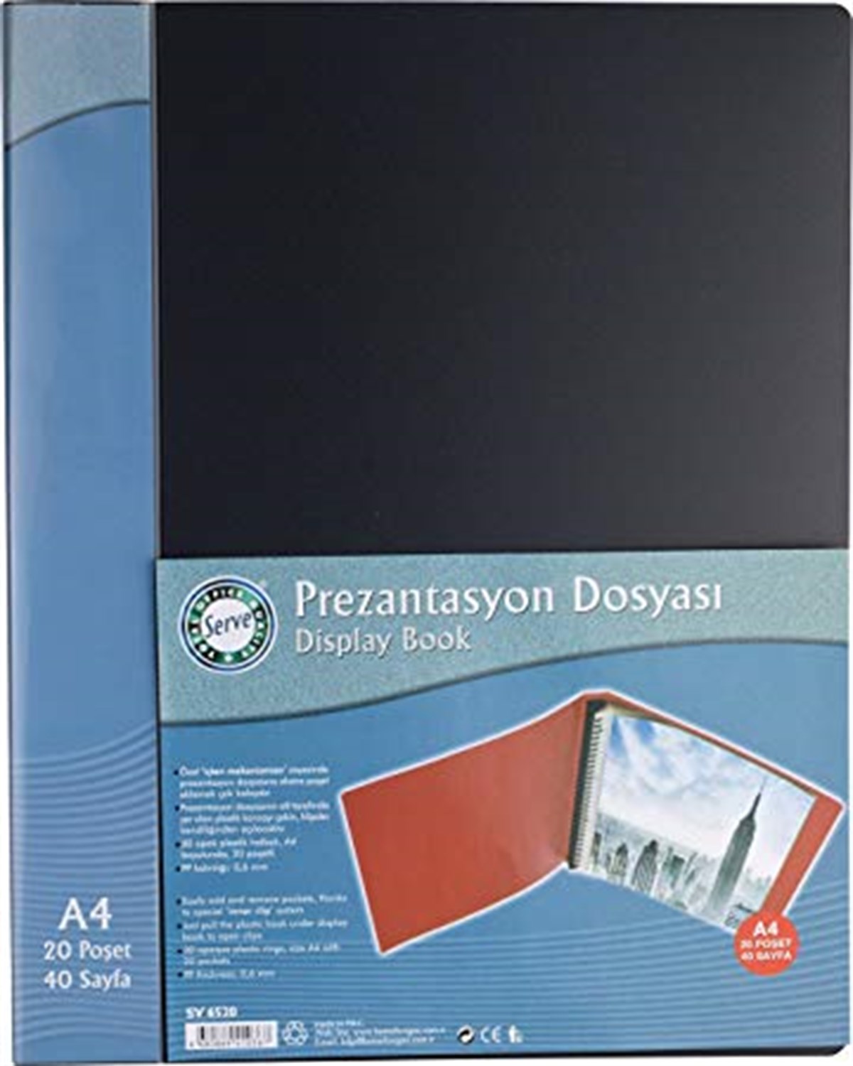 Serve Sv-6520 Halkali Mekanizmali Dosya Siyah 20Li