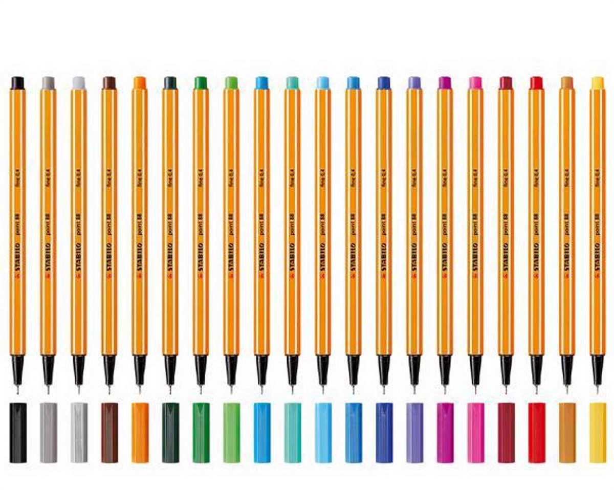 Stabilo Keçe Uçlu İnce Kalem 88 Point 0.4 Mm Fosforlu Mavi 88/031