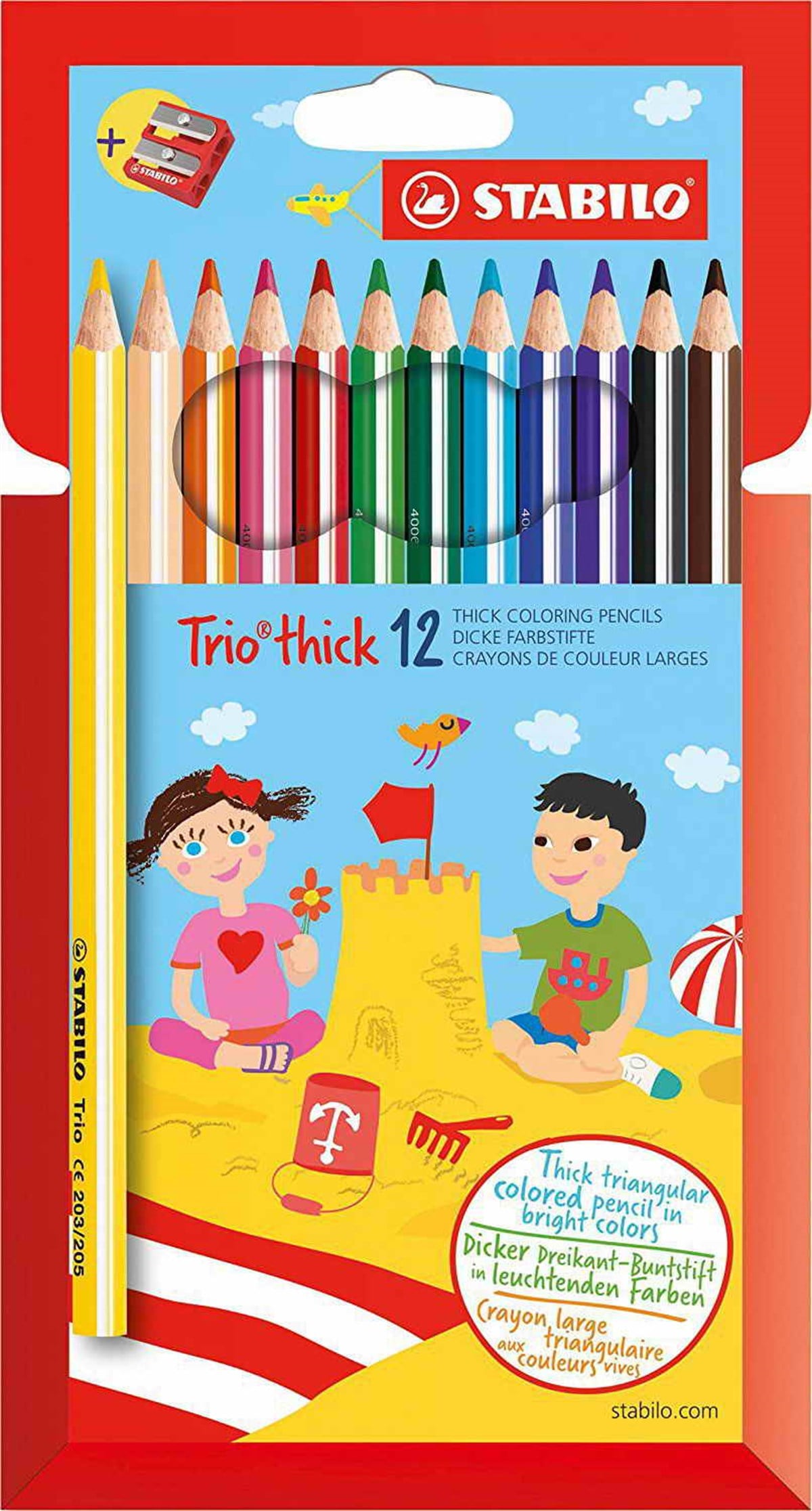 Stabilo Kuruboya Trio Thick 12 Li K.Tras 203/2-12