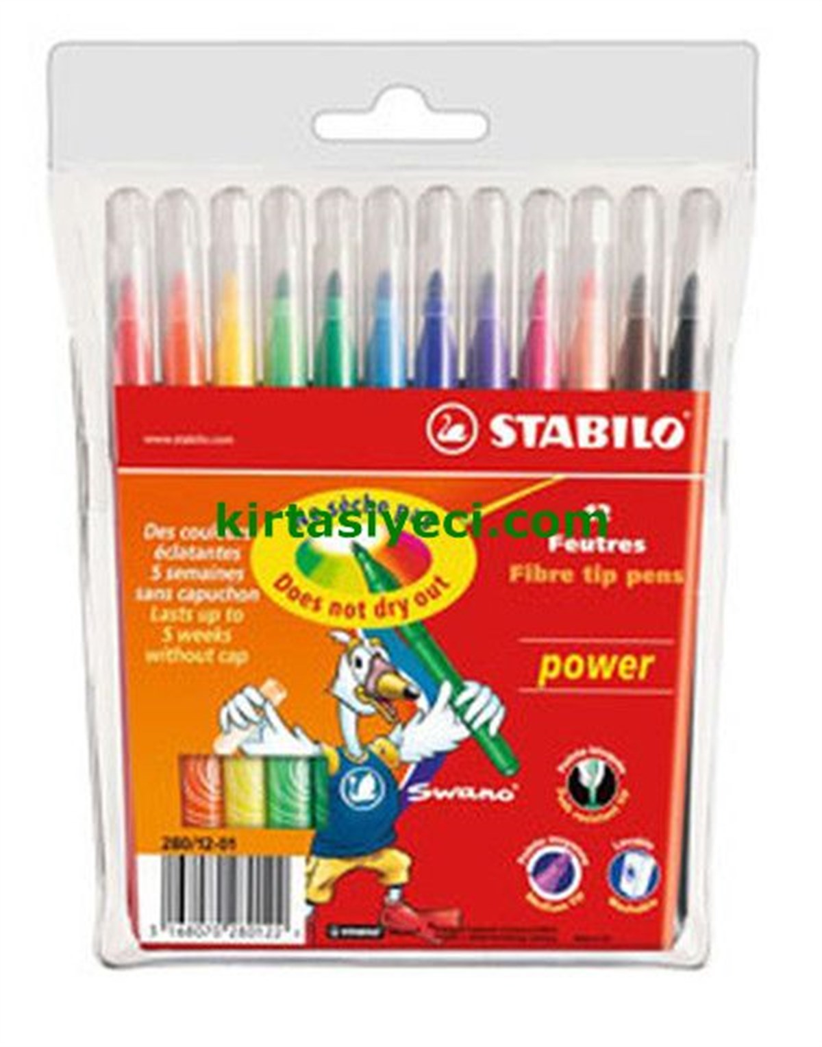 Stabilo Power Keçeli Kalem 12Li