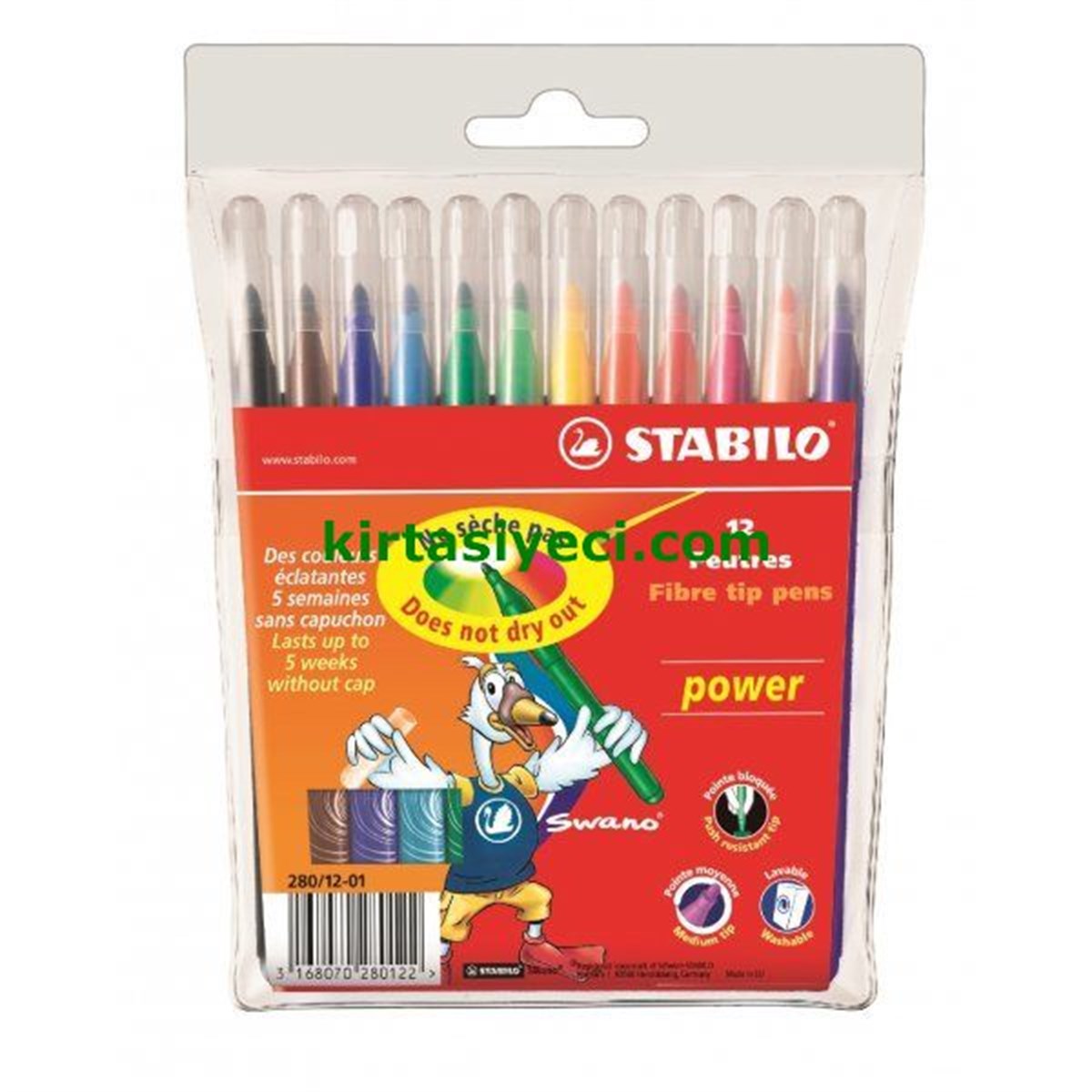 Stabilo Power Keçeli Kalem 12Li Kutu