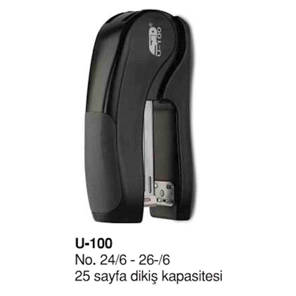 Std U-100 Zimba Makinesi Elegant 24/6 Siyah 25 Sayfa