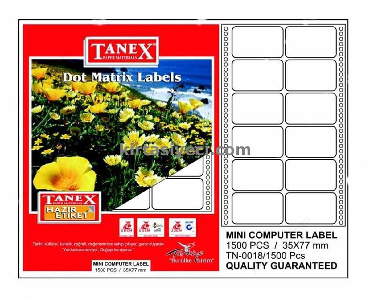Tanex  Tn1810 35X77 Mm 2Li Bilgisayar Etiketi