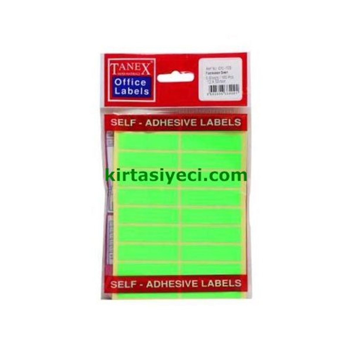 Tanex Ofc-105 Flo Yesil Ofis Etiketi 5Ad.