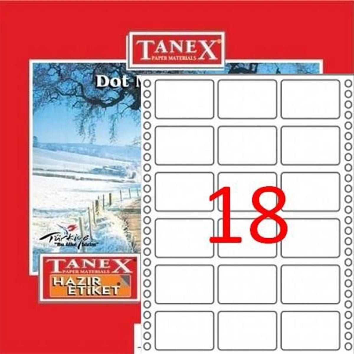 Tanex Tn001010 35X35Mm Bilgisayar Etiketi