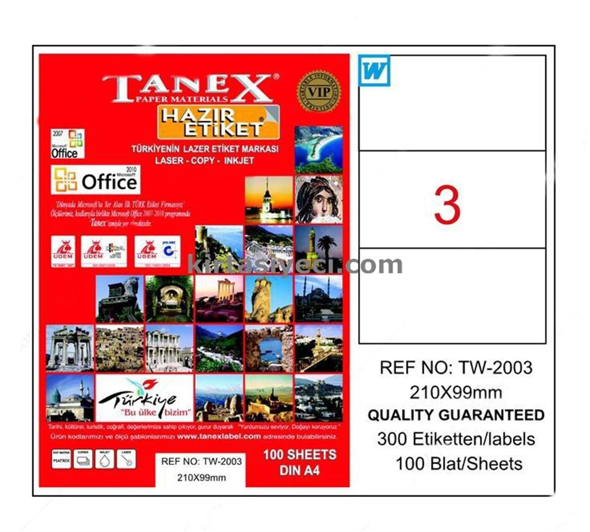 Tanex Tw-2003 210X99 Mm Lazer Etiketi