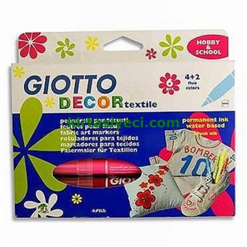 Giotto 494800 Decor Textile Kumas Kalemi 6 Li