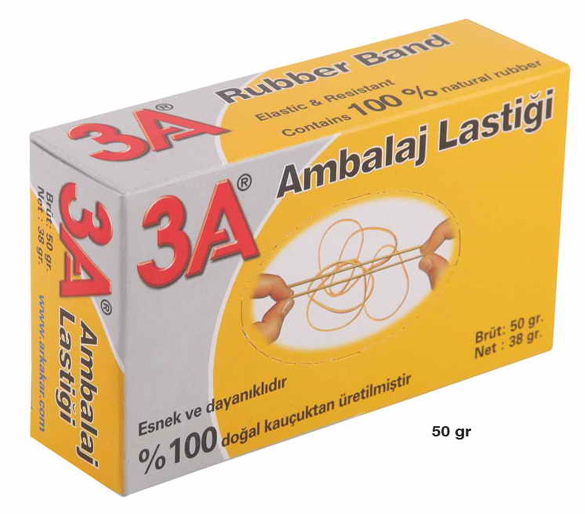 3A 1067 Ambalaj Lastiği 50gr Karton Kutulu 