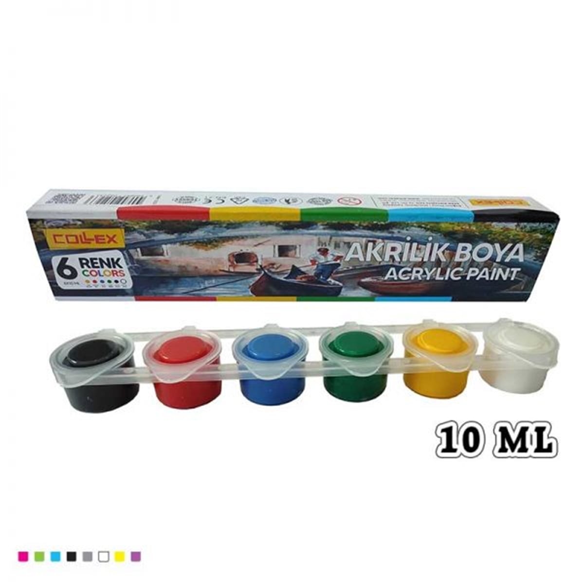 3A 5223 Akrilik Boya 6 Renk 10 ml 