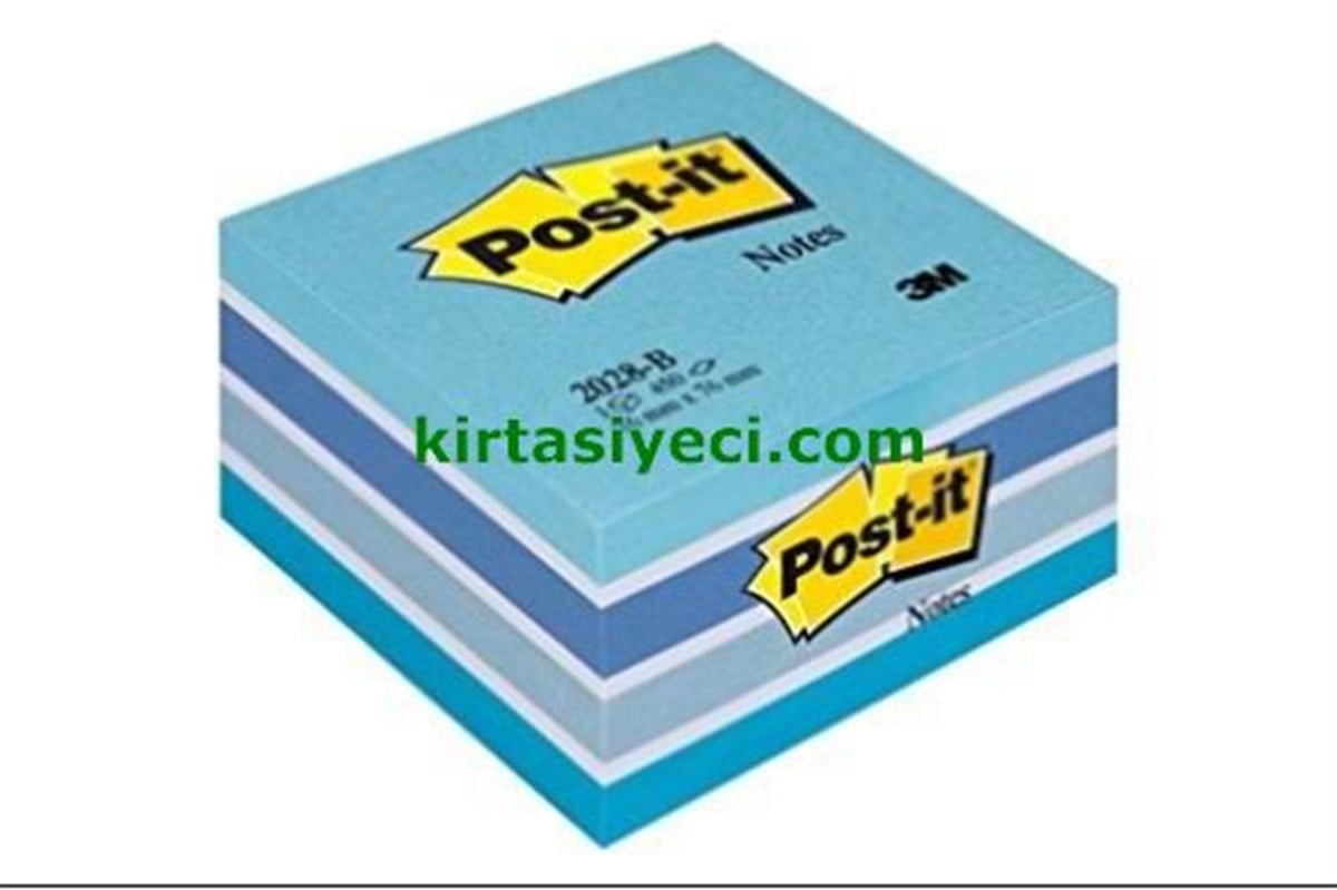 3M 2028-B Küp Not Mavi Tonlari 450 Yaprak 76X76Mm 