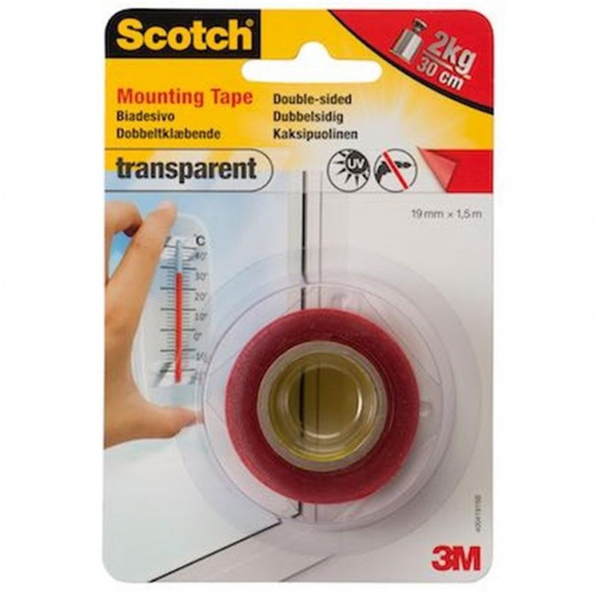 3M 4004 Scotch Montaj Bandi Seffaf 19Mmx1,5M 