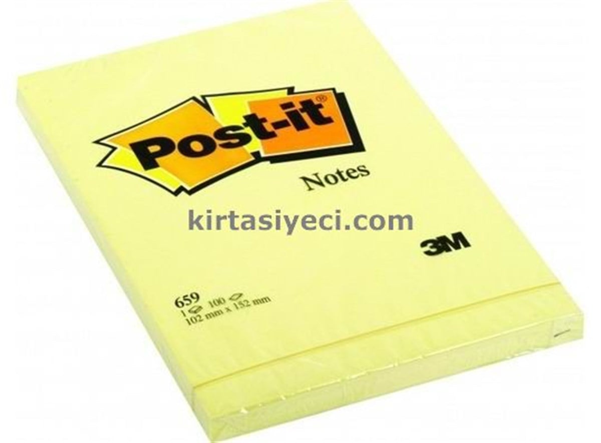 3M 659 Post-It Not Sari 100 Yaprak 102X152Mm 