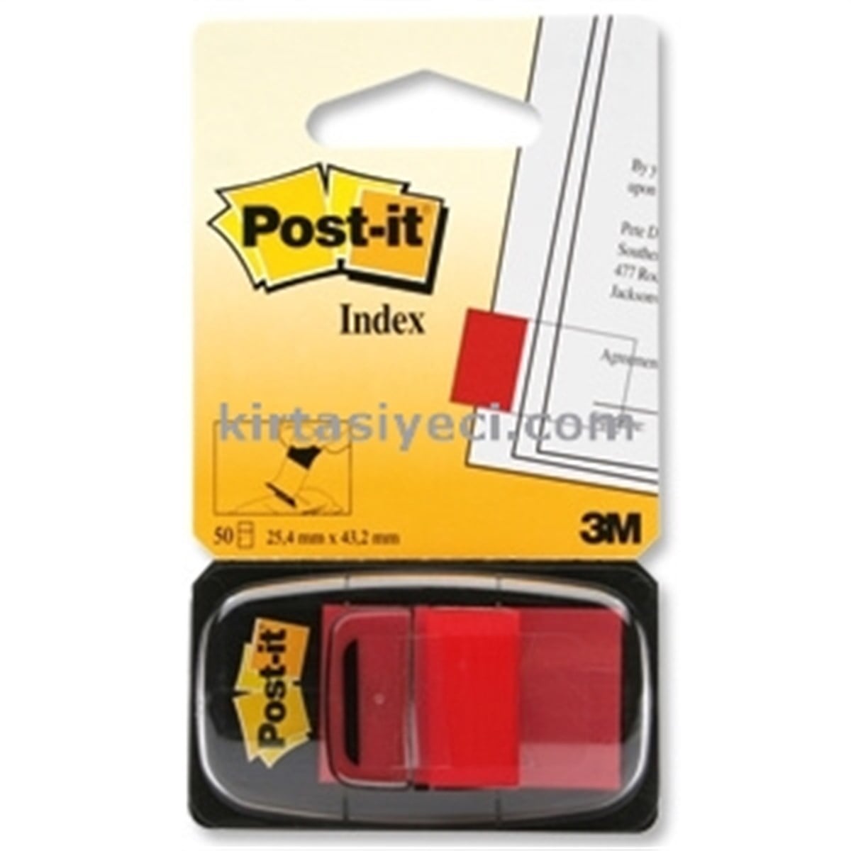 3M 680-1 Post-It Index Kirmizi 50 Yaprak  