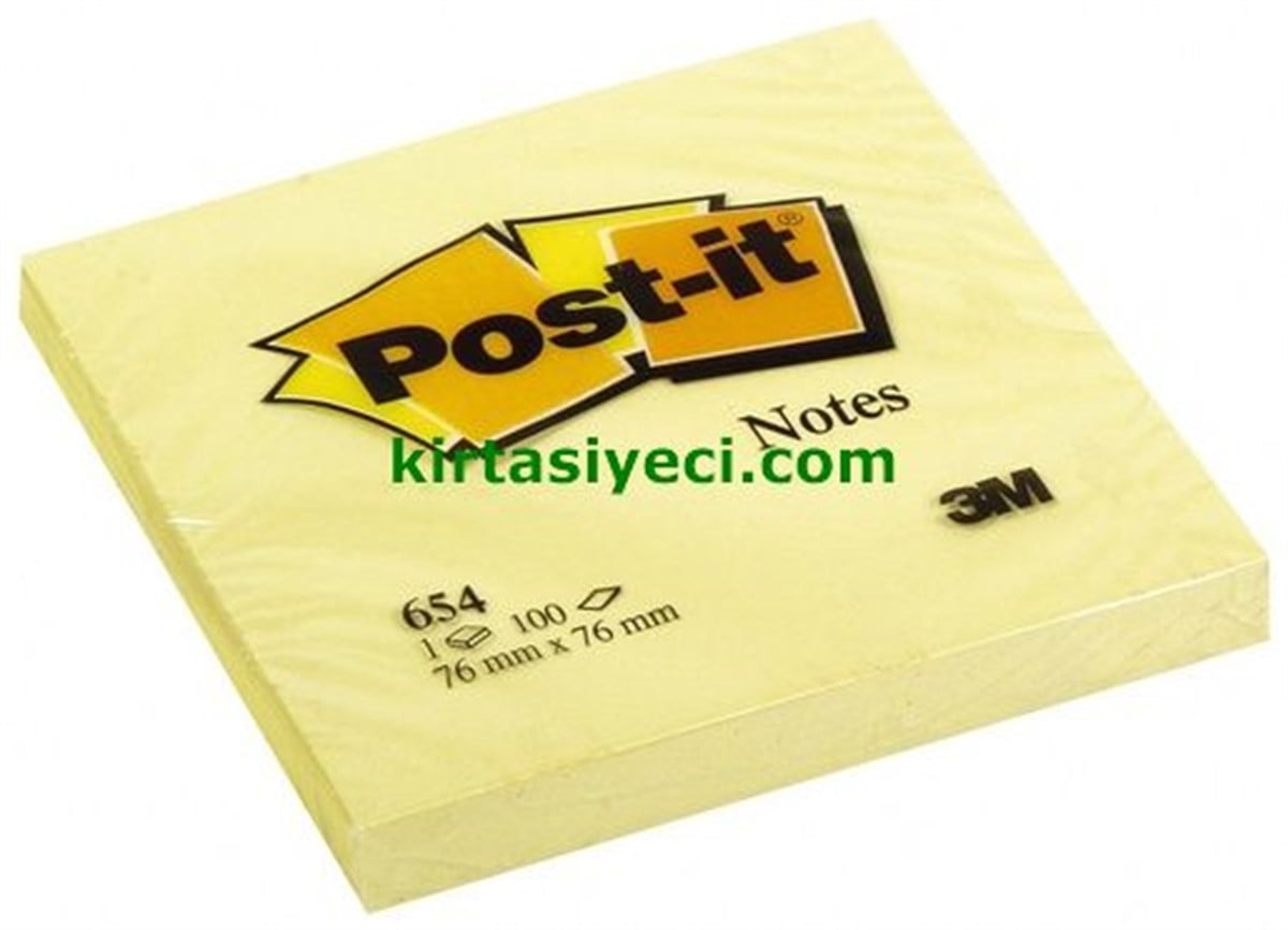 3M Post-It 654 Not Sari 100 Yaprak 76X76Mm  