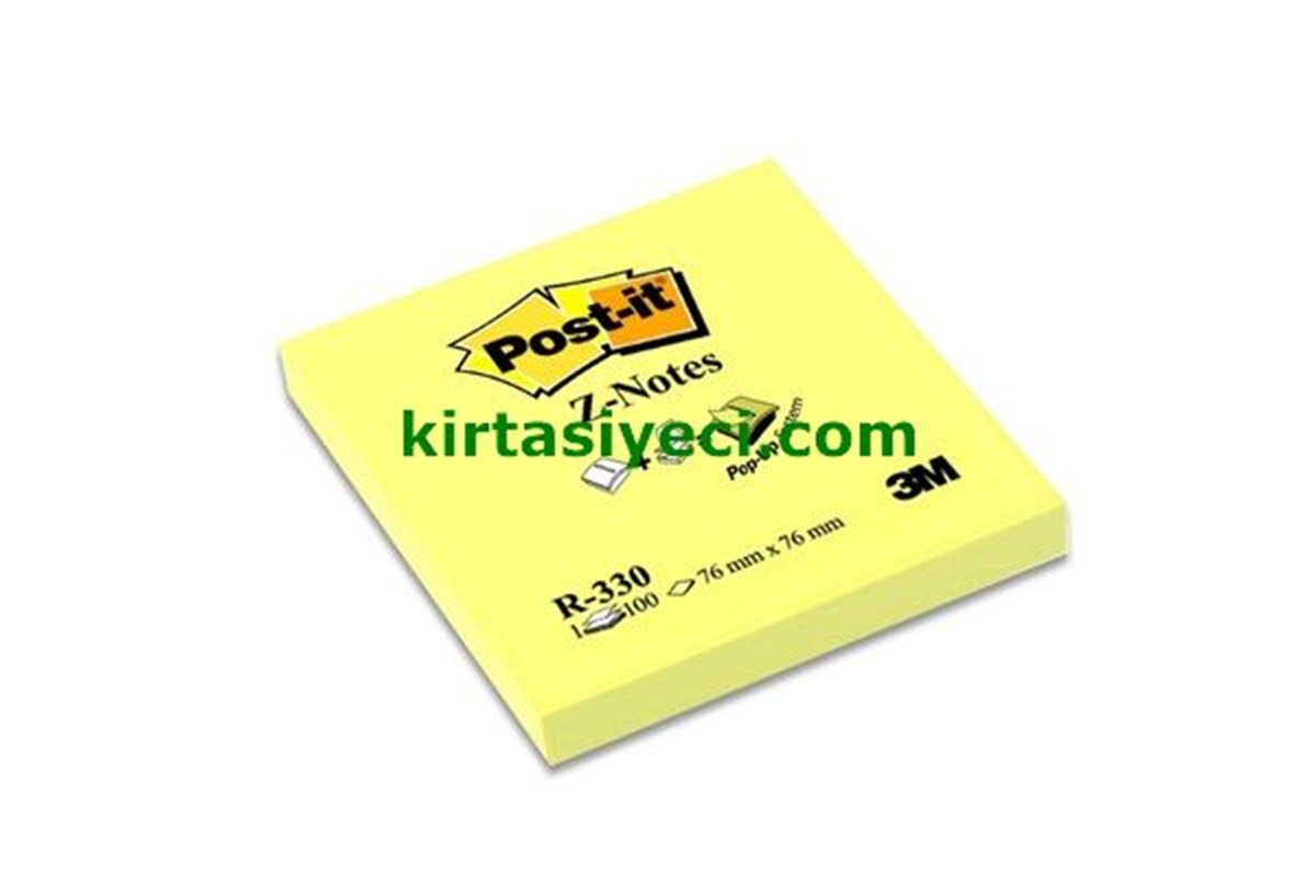 3M R-330 Post-It Z-Not Sari 100 Yaprak 76X76Mm 