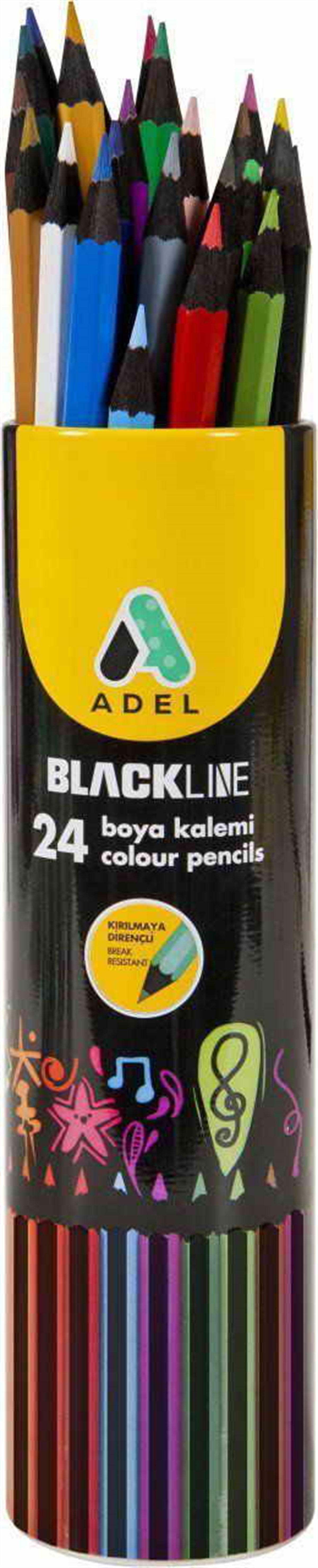 Adel 2112362013 Metal Tüp Blackline Kuruboya 24 Renk Tüp