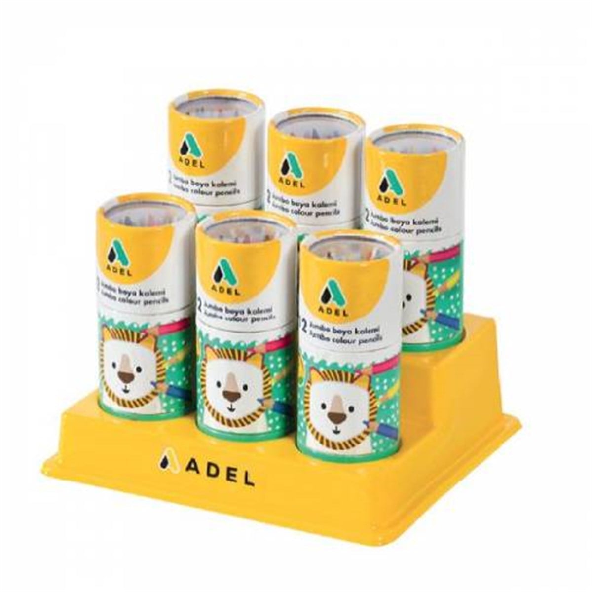 Adel 2119520101 9520 Jumbo Hexa Boya Kalemi 12 Renk 1/2 