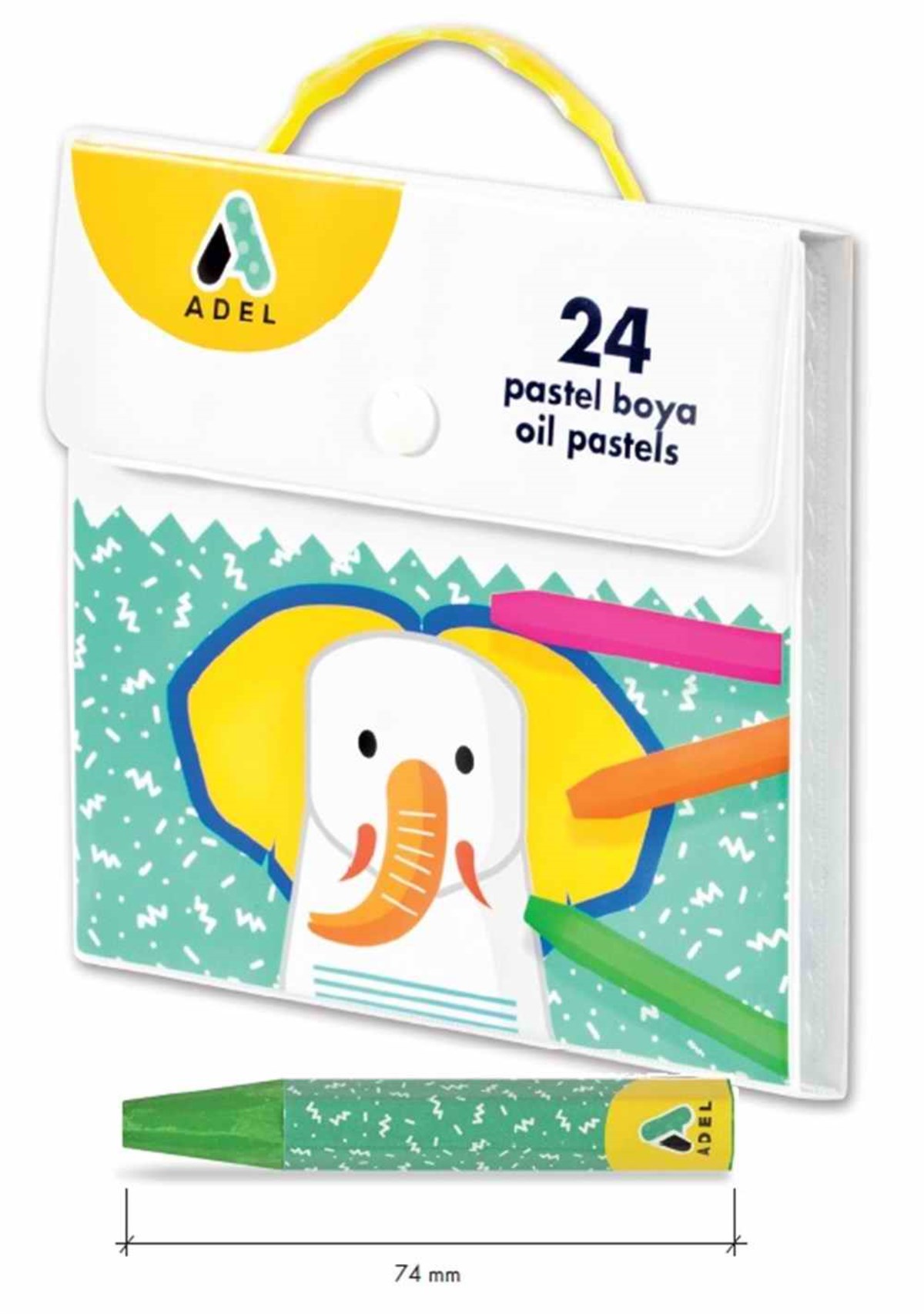 Adel 4281824001 Çantali Pastel Boya 24 Renk 