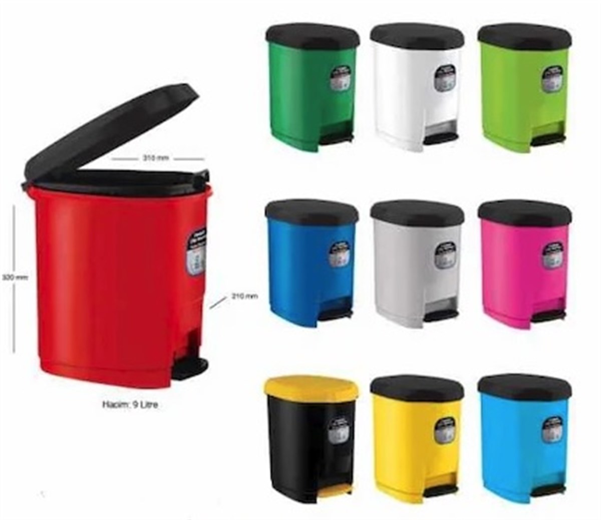 Ark 1380 Pedalli Çöp Kovasi 9 Lt