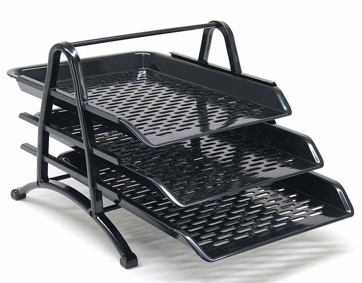 Ark 1900 Evrak Rafı (Mesh Tipi) 3'lü Siyah