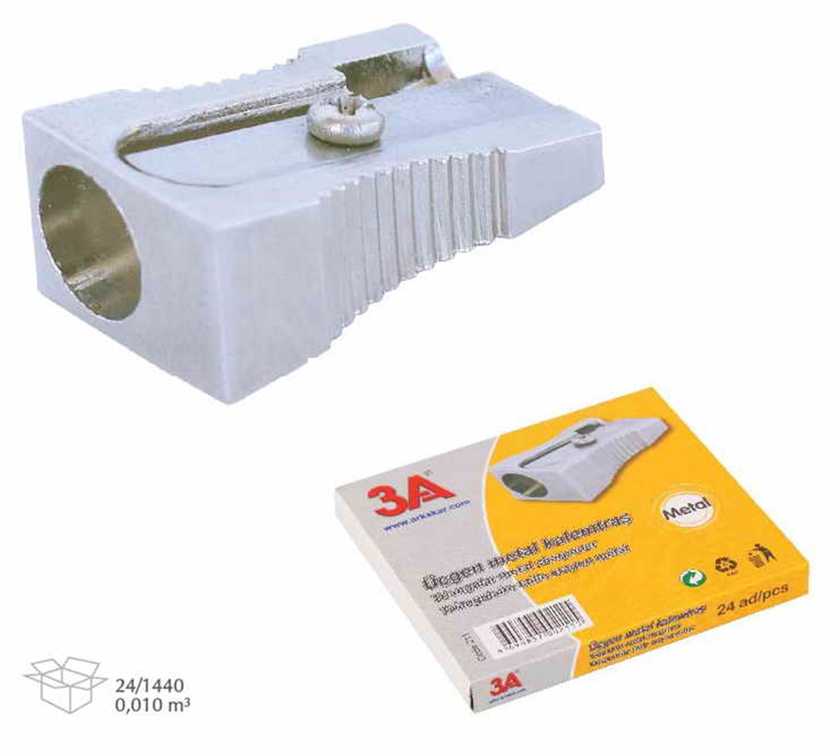 Ark 211 Metal Üçgen Kalemtraş