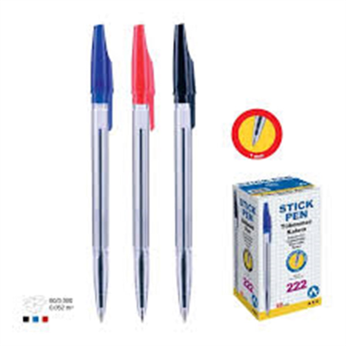 Ark 222 Tükenmez Kalem Mavi 50Li Paket 