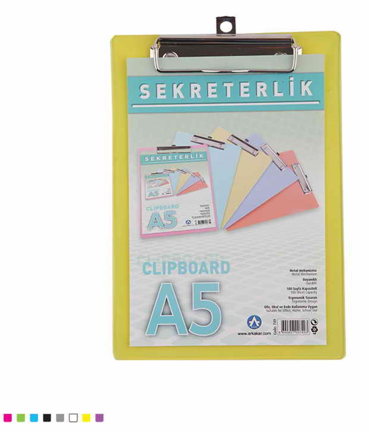 Ark 749-3 A5 Plastik Sekreterlik Soft