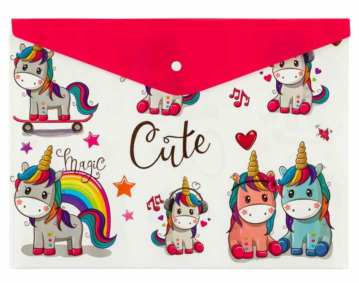 Bigpoint BP236-01 Çıtçıtlı Dosya A4 Unicorn Desenli