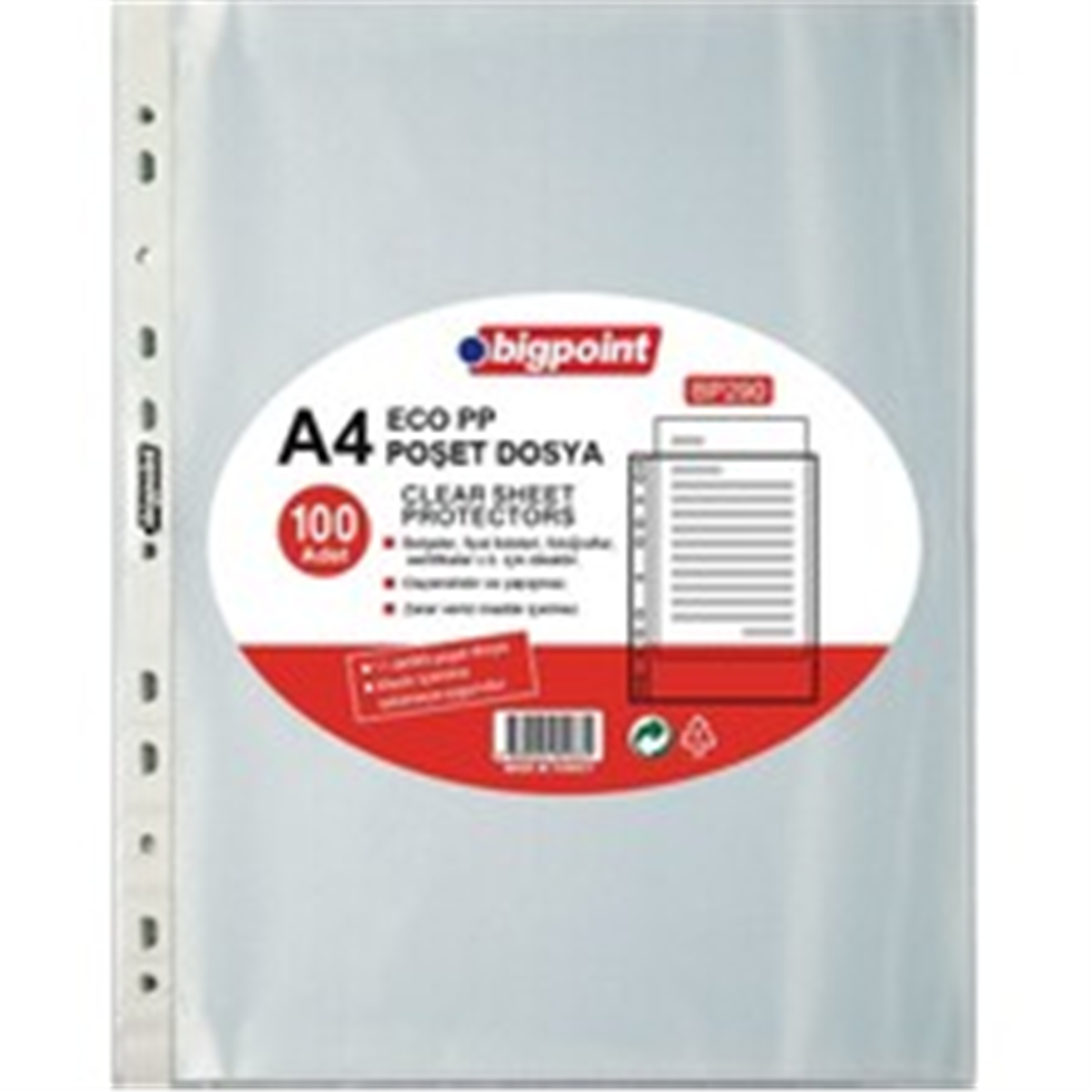 Bigpoint Bp291 Poset Dosya Standart 40Mic 100Lu